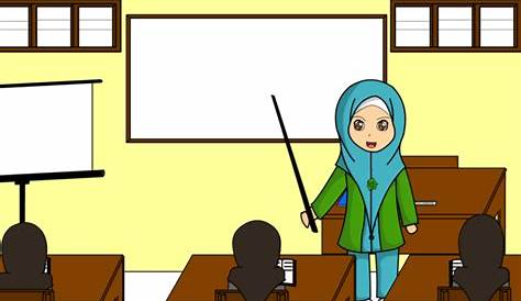 Kartun Islami Hd Transparent, Ilustrasi Kartun Guru Sekolah Islami