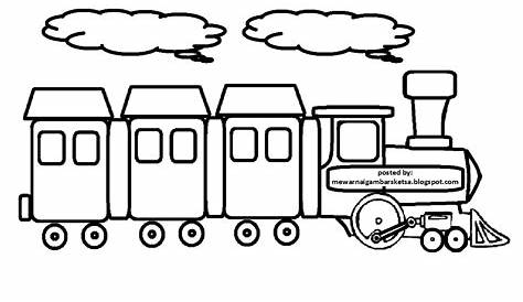 Gambar Kereta Api Hitam Putih Kartun - Buku Hitam Putih Kereta Api
