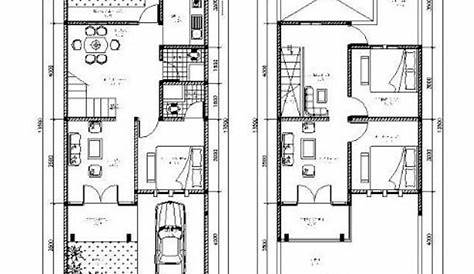 21 Denah rumah sederhana 2 lantai | Rumah Desain 2023