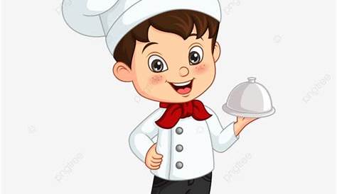 Vektor Premium L Chef Boy Lucu Dengan Maskot Logo Desain Luar Biasa