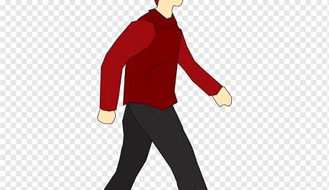 Ilustrasi berjalan laki-laki, Animasi Berjalan Karakter Berjalan