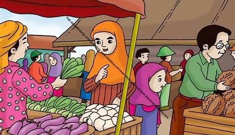 Gambar (49) Ibu Membeli Sayuran di Pasar | Buku anak, Gambar, Seni