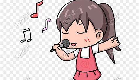 Download Cartoon Singing K Song Transprent Png Free - Gambar Orang