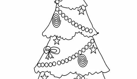 Gambar Pohon Natal Untuk Mewarnai