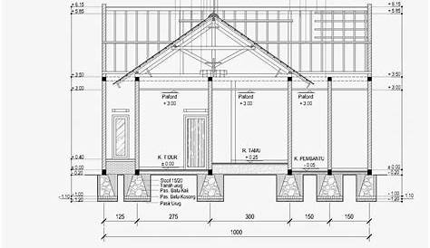 contoh gambar denah dan potongan rumah 2 Architecture Concept Drawings
