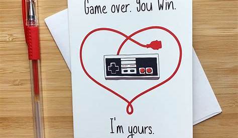 Gamer Valentines // DIY Valentines cool valentines love | Etsy