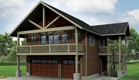 A new contemporary garage plan, with studio apartment above. The