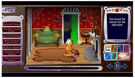 Casa embrujada de Garfield-Scary scavenger hunt- Juegos friv-Parte 1