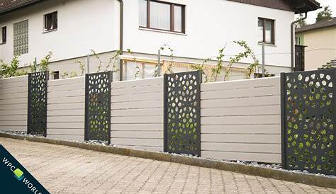 Gartenzaun Modern Sichtschutz Metall Gartenmauer Zaun Allamay