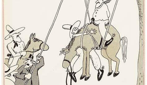 GARY LARSON Comic Artist THE FAR SIDE ~ Horse Accident 1984 ~ 4"x6