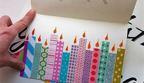 Schöne Geburtstagskarten mit kerzen originell gestalten | Birthday
