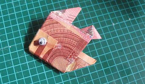 Geldschein FISCH falten - Geldgeschenke + Anleitung ORIGAMI - YouTube