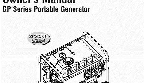 Generac GP Series Portable Generator GP6500 User Manual