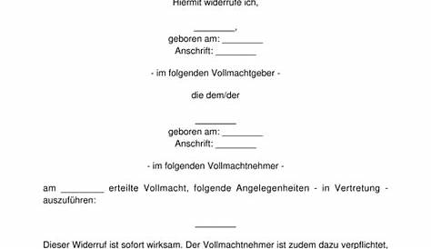 Vollmacht Vorlage & Muster (Schweiz) im Word-Format