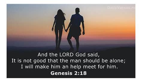 Genesis 2 18 Kjv (KJV) — Today's Verse For Thursday, February