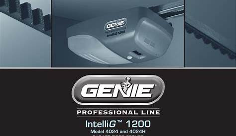 Genie Garage Door Opener 1024 Users Manual