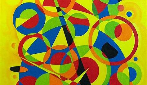 Geometrie in Gelb: Malerei, Ölmalerei, Geometrie, Gelb von Heinz Klunk