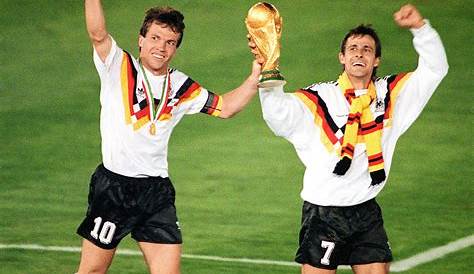 West Germany Celebrate After Winning The World Cup Final In 1990