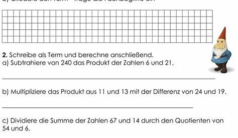 Übungsblatt zu Grundrechenarten