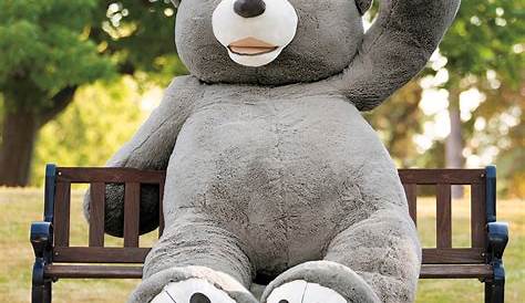 Giant Teddy Bear Grey Big Grey Teddy Bear Grey Huge | Etsy