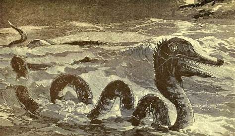 The attack of the sea monster, sent by the priests of Atlantis, on the