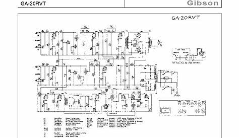 GIBSON GA20RVT AMPLIFIER SCHEMATIC Service Manual download, schematics