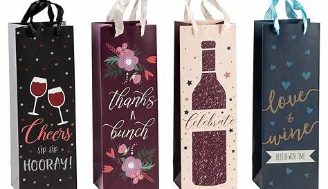 Wine Gift Bags - 6 Pack Wine Bags with Handles, Wine Bottle Gift Bag