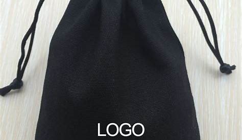 Gift Pouch Black Cotton With Ribbon 8x10cm 9x12cm 3 5"x4 75" 10x15cm 4
