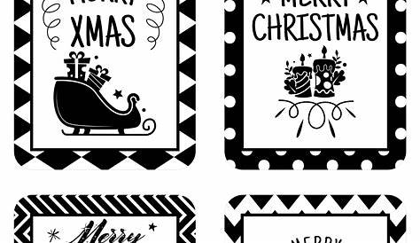 10 DIY Christmas Gift Tags Black And White Printable