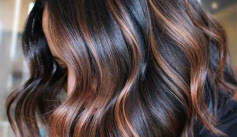 Ginger Highlights On Black Hair Best Ombre Ideas Styles With