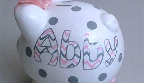 Girly Piggy Bank Designs Large Personalized s For Girls Etsy