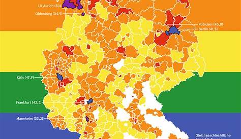 Deutschlandkarte: Gleichgeschlechtliche Ehen | ZEITmagazin