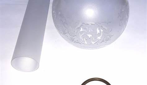 Globe opaline art-déco à collerette blanc