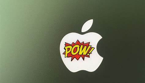 Glowing Apple Logo Sticker GLOW IN THE DARK Vinyl Label, For IPad