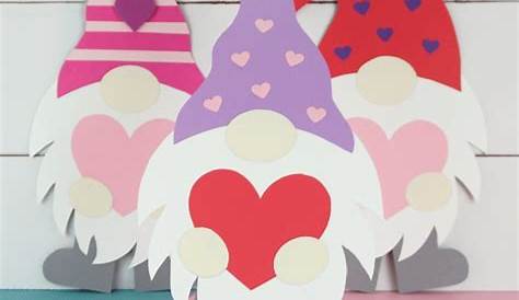Gnome Valentines Craft Cute Paper For Kids Allfreepapers Com