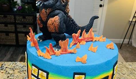 Godzilla cake by @MTJTJ5 | Godzilla birthday, Godzilla birthday party