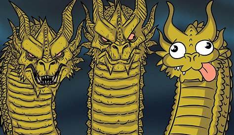 Incredible Ghidorah The Three Headed Monster artwork inspired by the