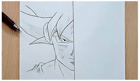 Goku/Gohan Half-Face Drawing! by InsanityAsh on DeviantArt