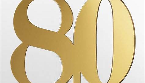 All About Details Gold Happy-80th-birthday Cake Topper - Candles & Cake