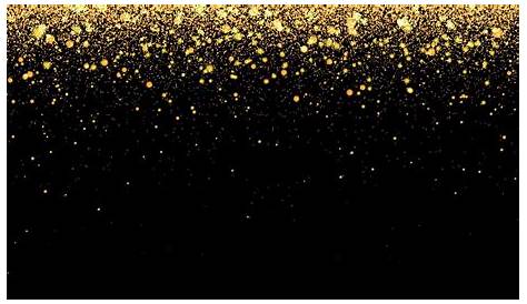 Golden Confetti Isolated on Black Background. Stock Illustration