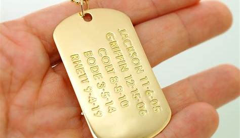 Gold Round Pet ID extremely durable engraved dog tag Gold Etsy