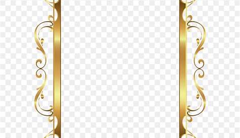 Gold frame Clip art - Gold Border Frame Deco Transparent Clip Art Image