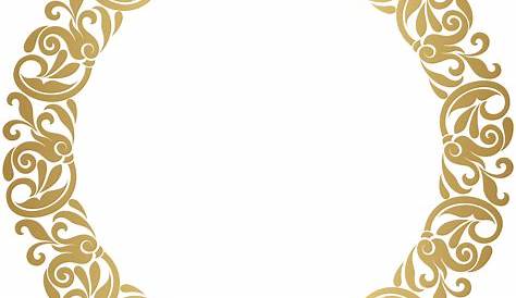 Round Frame Border PNG Gold Clipart | Gold clipart, Gold, Clip art