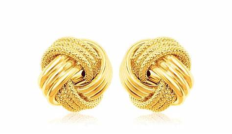 Macy's Love Knot Stud Earrings In 10k Gold in Metallic - Lyst