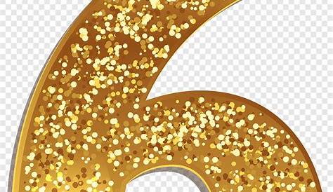 Gold Number Six PNG Clip Art Image | Gallery Yopriceville - High