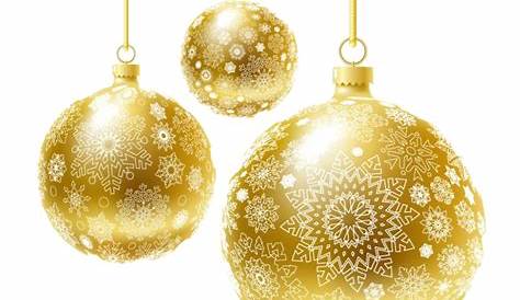 Download Golden Balls Ornament Tree Three Christmas HQ PNG Image