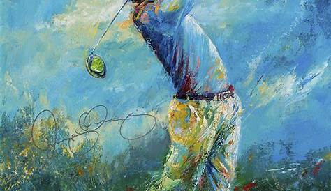 Here is my first golf painting in acrylics. Just a simple golf painting
