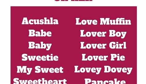 97+ BEST Nicknames for Couples & Lovers [Unique, Cute Pet Names] - Tag