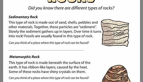 Rocks And Minerals class 5 worksheet | CBSE Class 5 science | Rocks and
