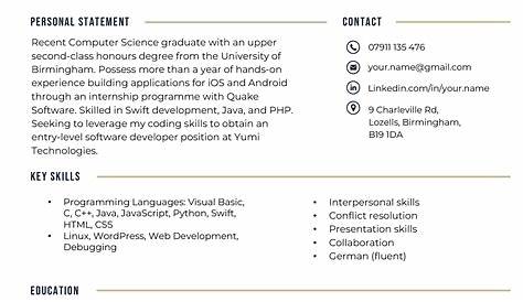 graduate cv template nanica | Resume objective examples, Entry level